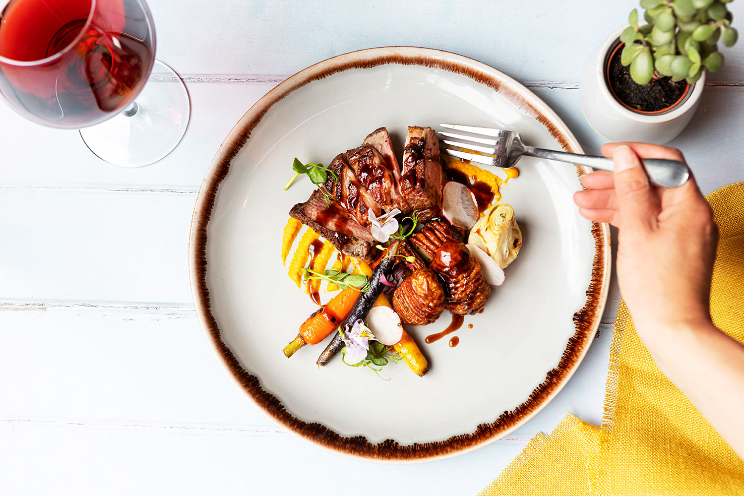 restaurant bowness lake district food photography cumbria
